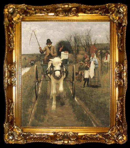 framed  Henry Herbert La Thangue Leaving Home, ta009-2